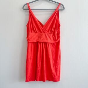 Women's Large Deep Neckline Long Length Tank